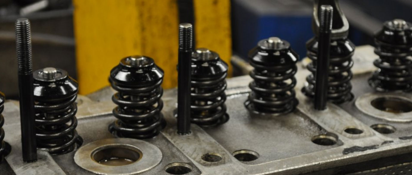 Close-up of valve springs